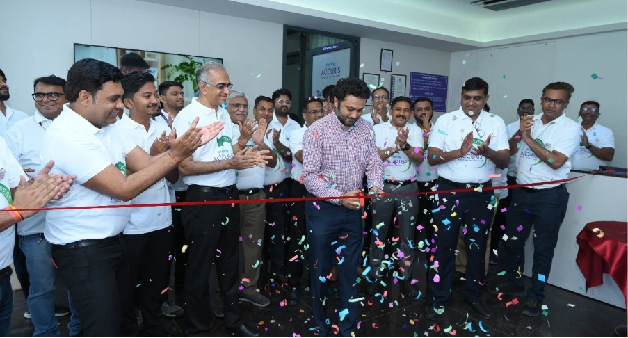 Accuris Express launch ribbon-cutting in Ahmedabad